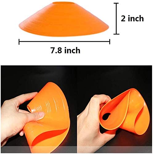 Biggz Pro Disc Cones (50 PCS) Disc Cone Agility Training Sports Cone P