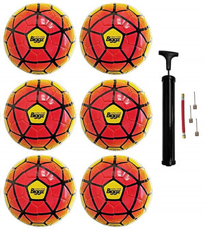 (Pack of 6) Biggz Premium Soccer Balls Durable Size 5 - Bulk Balls