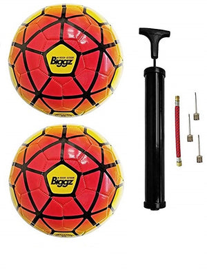 (Pack of 2) Biggz Premium Soccer Balls Durable Size 5 - Bulk Balls