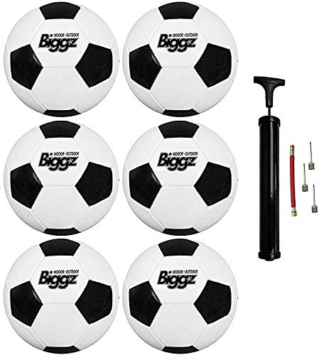 (Pack of 6) Biggz Premium Classic Soccer Ball Size 4