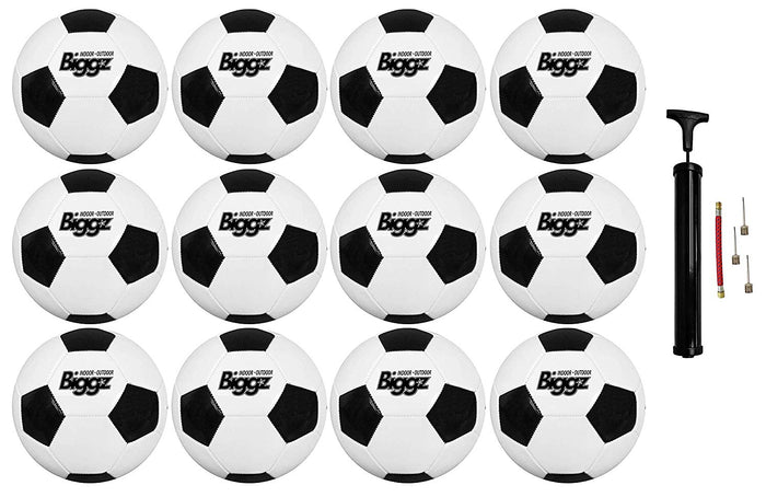 (Pack of 12) Biggz Premium Classic Soccer Balls Size 4
