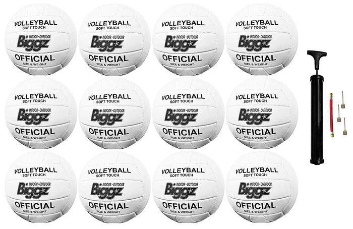 (Pack of 12) Biggz Volleyballs - Soft Touch Leather - Official Size
