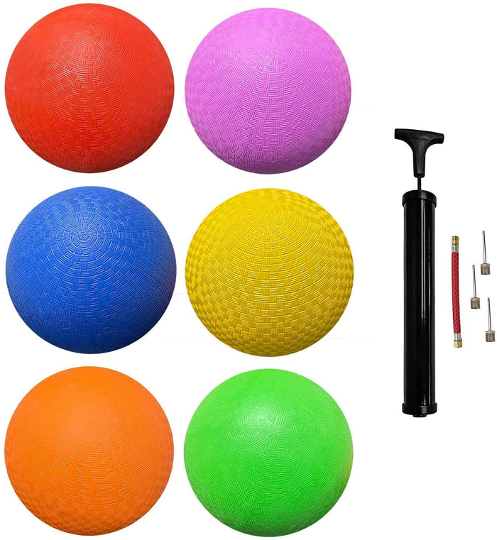 (Pack of 6) Biggz Rubber Kick Ball 8.5 inch - Official Size for Dodge Ball