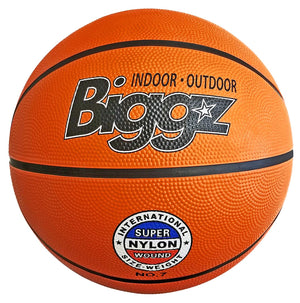 Biggz Premium Rubber Basketballs - Orange - Official Size 7 (29.5") - Bulk Balls