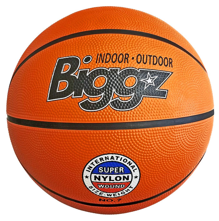 Biggz Premium Rubber Basketballs - Orange - Official Size 7 (29.5")