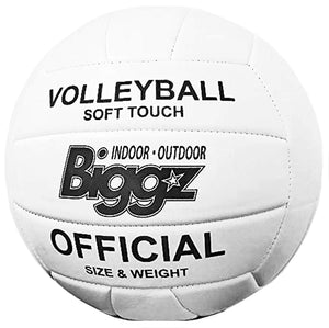 (Pack of 6) Biggz Volleyballs - Soft Touch Leather - Official Size - Bulk Balls