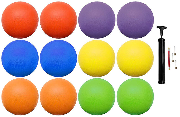 (Pack of 12) Biggz Rubber Kickball 8.5 inch - Official Size for Dodge Ball