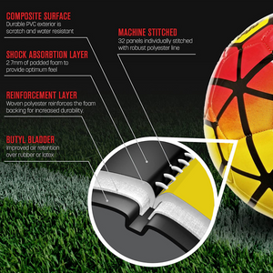 (Pack of 12) Biggz Premium Soccer Balls Durable Size 5 - Bulk Balls