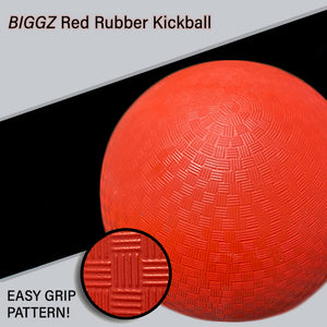 (Pack of 6) Biggz Rubber Kick Ball 8.5 inch - Official Size for Dodge Ball - Bulk Balls